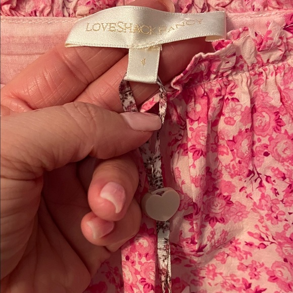 LoveShackFancy 4 NWT Pink Berry Fields Tara Dress Garden Floral Cottage Fairy - Picture 2 of 13